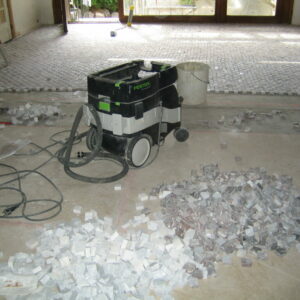 Hôtel Ciamberlani, Ixelles, pose de 40 m² de mosaïques (1)